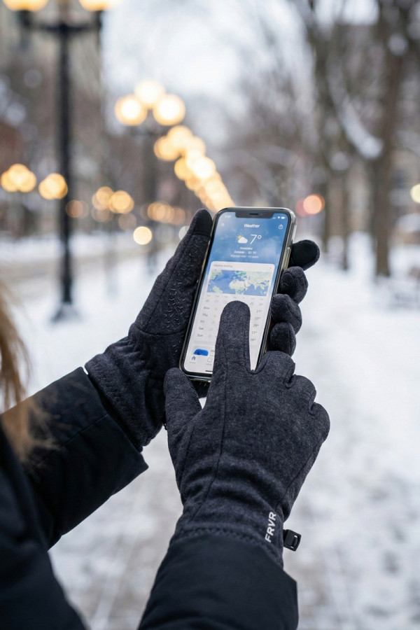 Рукавички жіночі Freever NF 2508 сірі, Фото №3- freever.ua