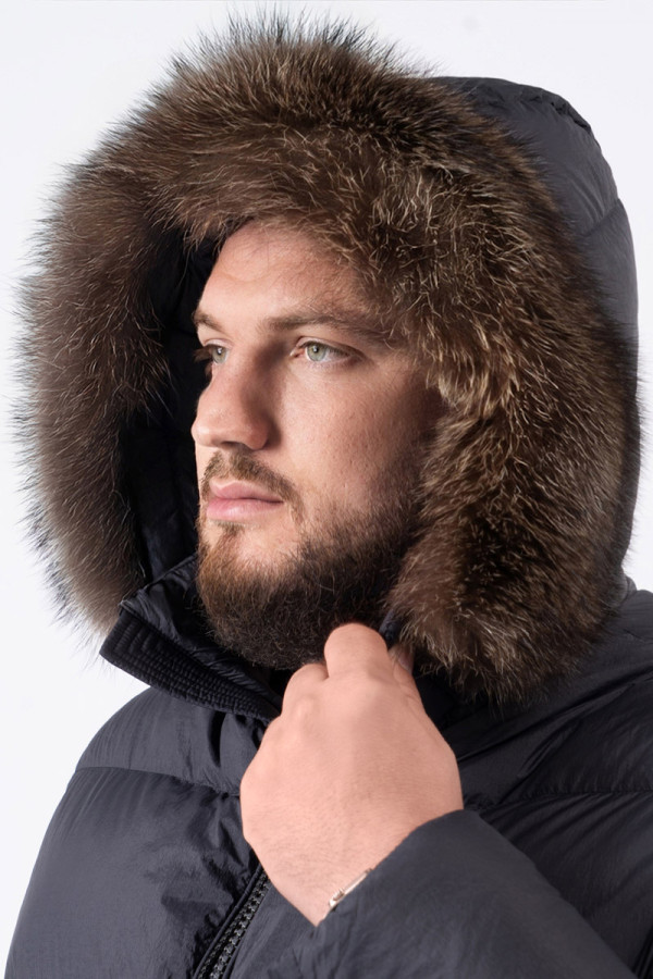 Пуховик мужской Freever NF 2528 черный, Фото №5- freever.ua