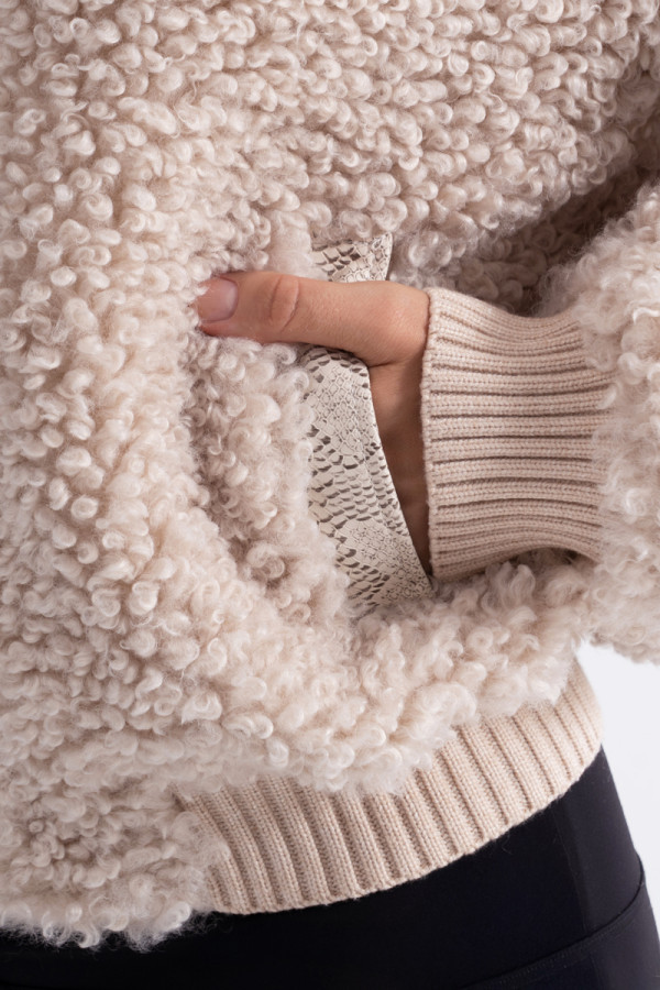 Полушубок женский Freever NF 25638 бежевый, Фото №3- freever.ua