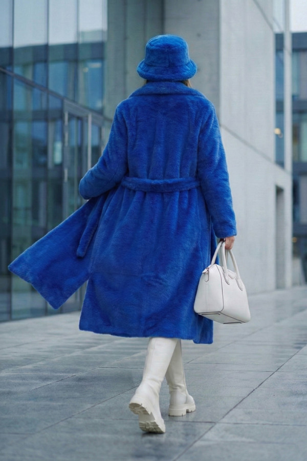 Эко-шуба жіноча Freever UF 28325 електрик, Фото №7- freever.ua