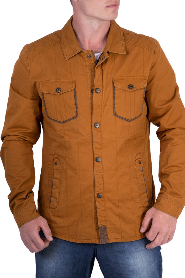 Куртка чоловіча демісезонна J3086 коричнева - freever.ua