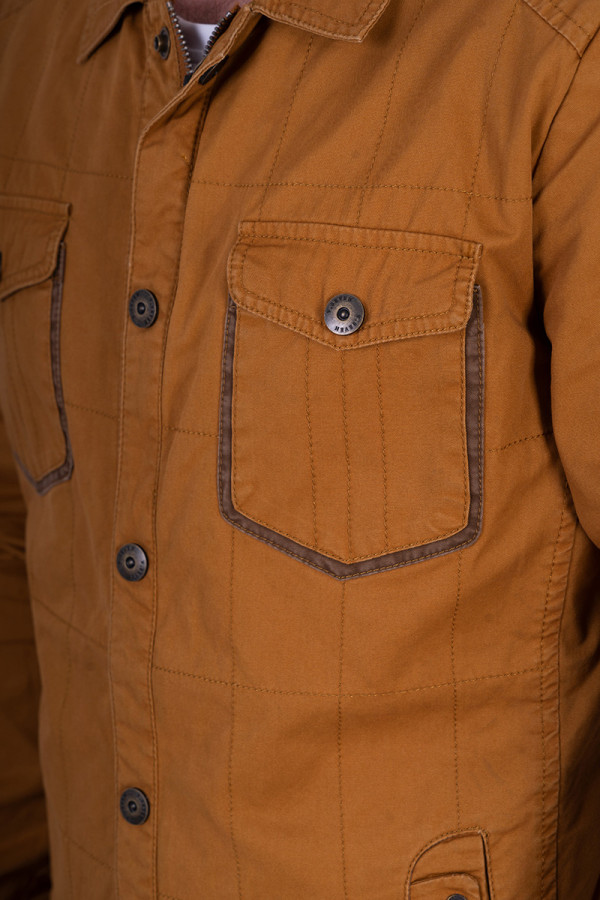 Куртка мужская демисезонная J3086 коричневая, Фото №5 - freever.ua