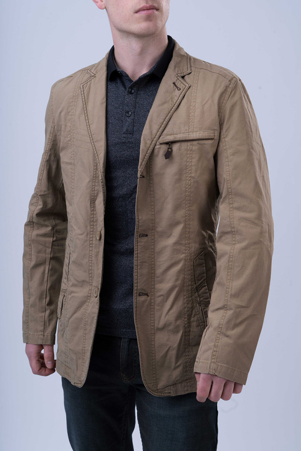 Пиджак мужской J3355 коричневый