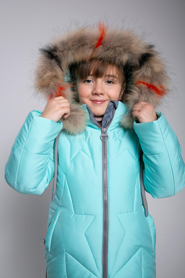 Пальто дитяче Freever GF 4405 блакитне, Фото №6 - freever.ua