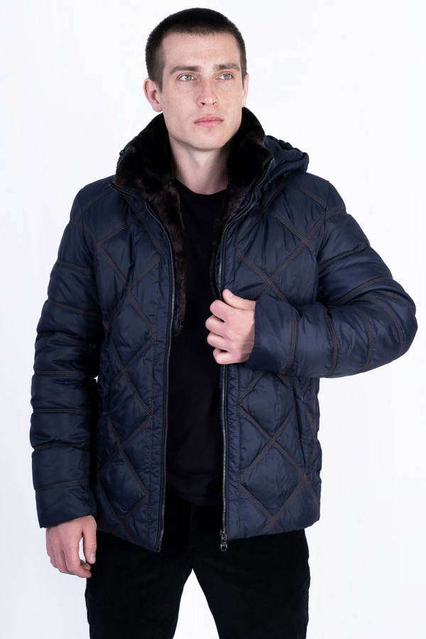 Куртка мужская зимняя J517 синяя - freever.ua