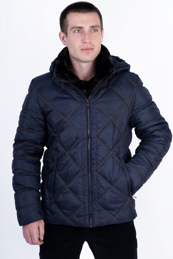 Куртка чоловіча зимова J517 синя, Фото №2 - freever.ua