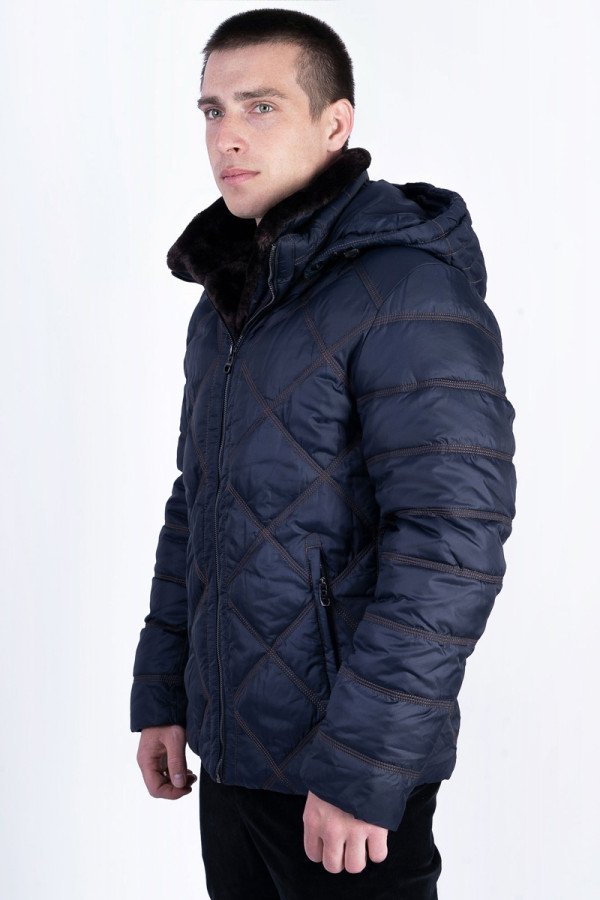 Куртка чоловіча зимова J517 синя, Фото №3 - freever.ua