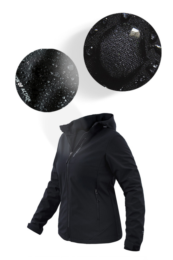 Куртка жіноча Freever windstopper UF 5320 чорна, Фото №9- freever.ua