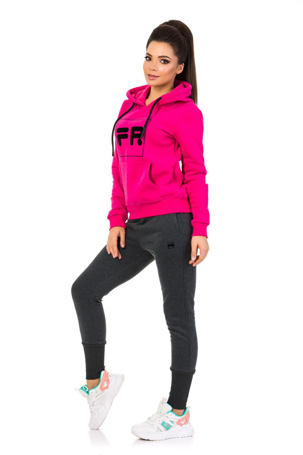 Теплий спортивний костюм жіночий Freever SF 5405-42 малиновий, Фото №2 - freever.ua