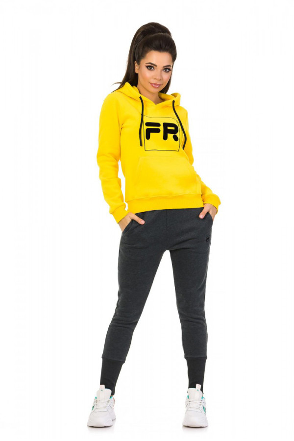 Теплый спортивный костюм женский Freever SF 5405-52 желтый