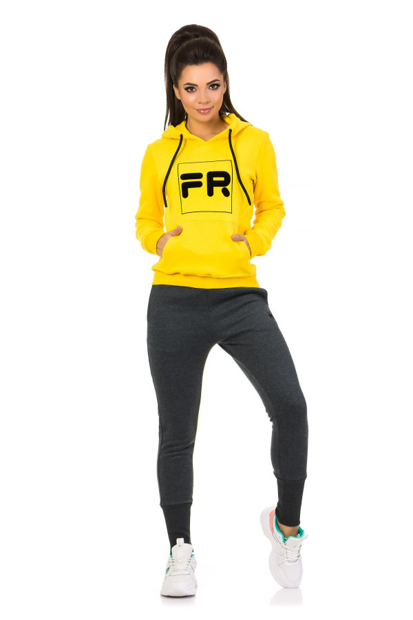 Теплий спортивний костюм жіночий Freever SF 5405-52 жовтий, Фото №7 - freever.ua