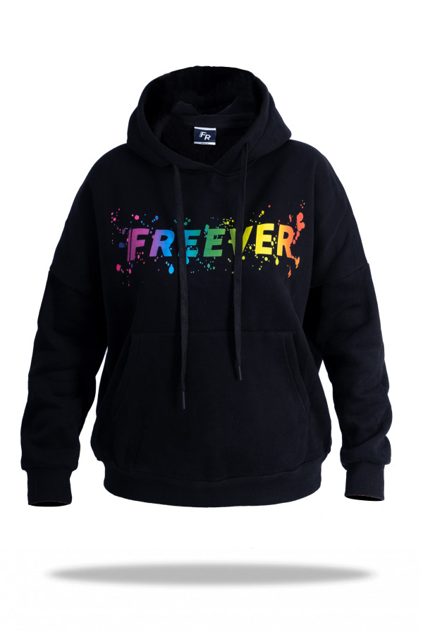 Толстовка жіноча Freever WF 5409 чорна - freever.ua