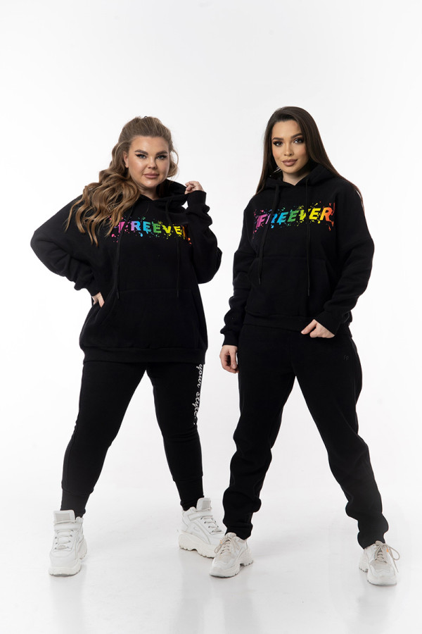 Толстовка жіноча Freever WF 5409 чорна - freever.ua