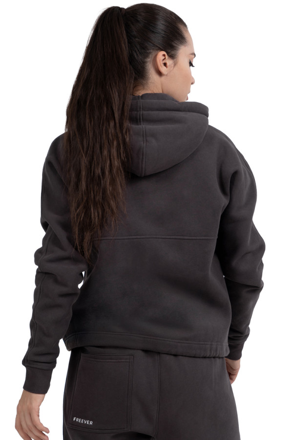 Жіноча спортивна кофта Freever NF 5416 сіра, Фото №5- freever.ua