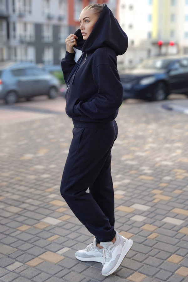 Жіночий теплий спортивний костюм Freever NF 5417-5824 темно-синій, Фото №3- freever.ua