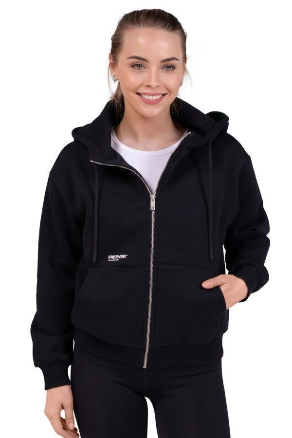 Кофта спортивна жіноча Freever JF 5420 чорна - freever.ua