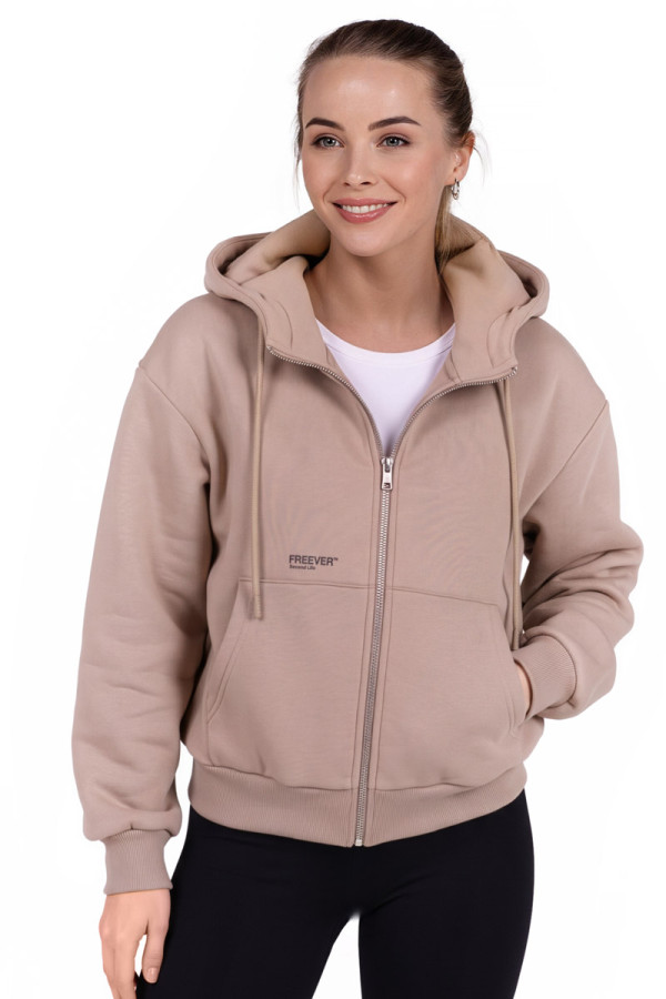 Кофта спортивна жіноча Freever JF 5420 бежева - freever.ua