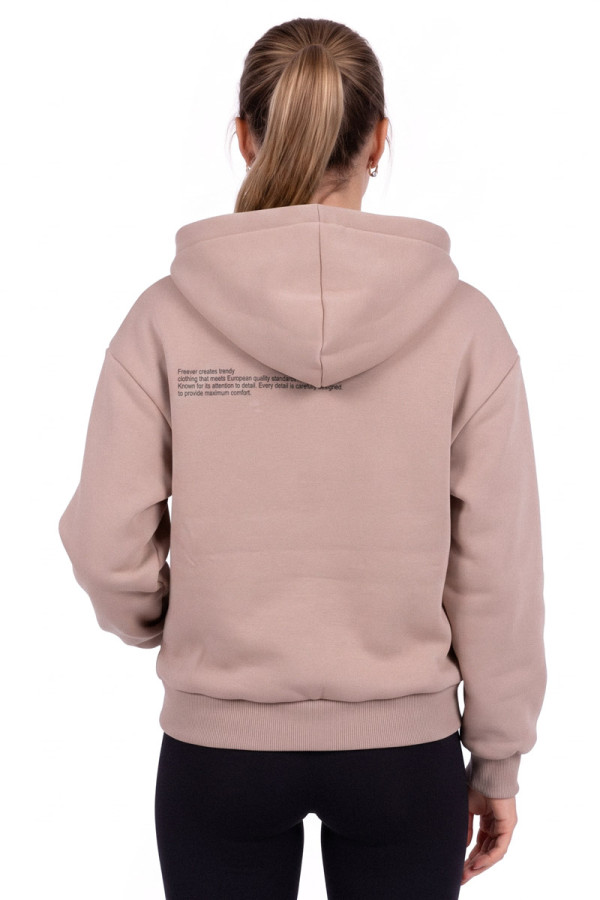 Кофта спортивна жіноча Freever JF 5420 бежева, Фото №4- freever.ua