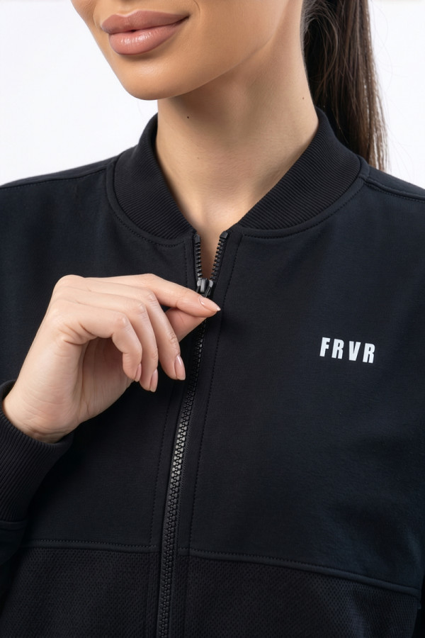 Жіноча спортивна кофта Freever NF 5519 чорна, Фото №2- freever.ua
