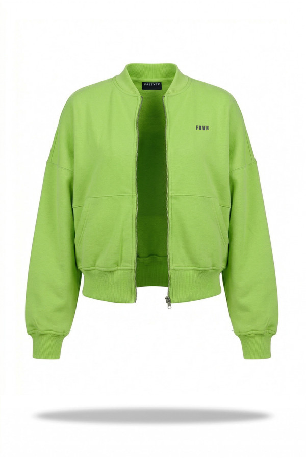 Женская спортивная кофта Freever NF 5519 салатовая, Фото №2- freever.ua