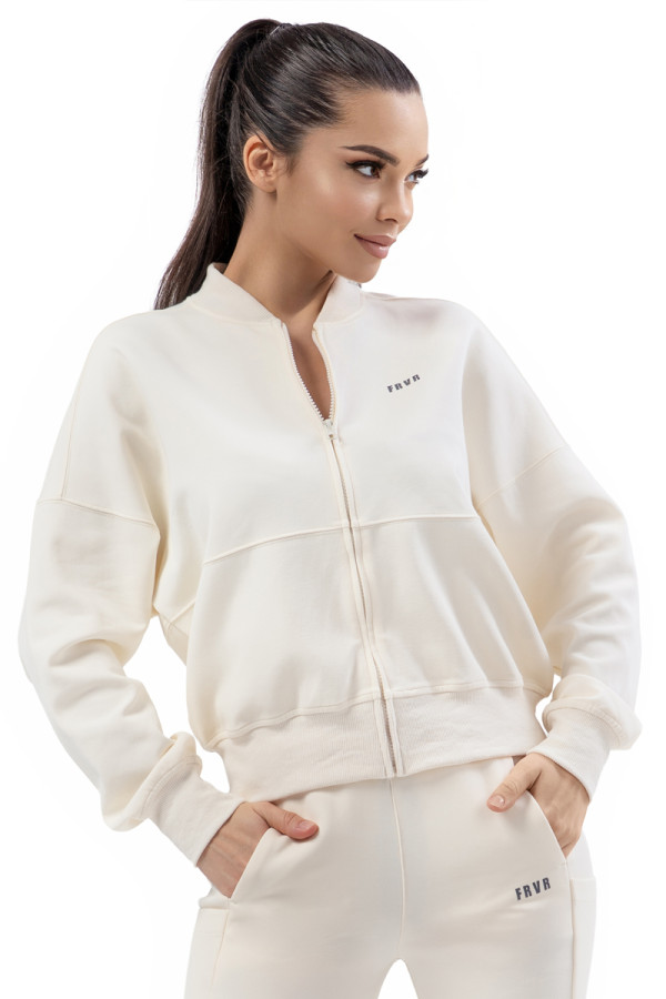 Жіноча спортивна кофта Freever NF 5519 молочна