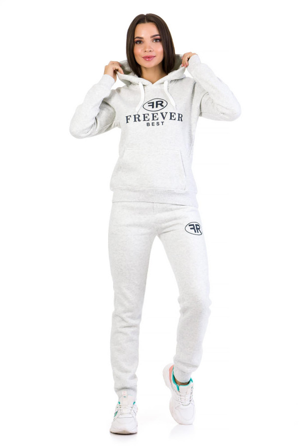 Женский спортивный костюм тройка FREEVER 5604 светло-серый, Фото №8 - freever.ua