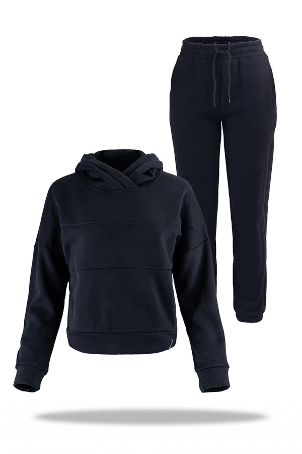Women`s 2-Piece Tracksuit Hooded Sweatshirt Freever WF 5609 black - freever.ua