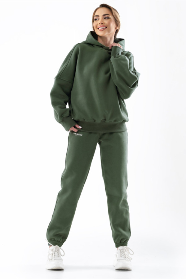 Спортивний костюм жіночий Freever AF 5613  хакі, Фото №2 - freever.ua
