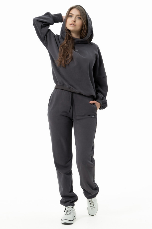 Спортивний костюм жіночий Freever UF 5614 сірий, Фото №2 - freever.ua