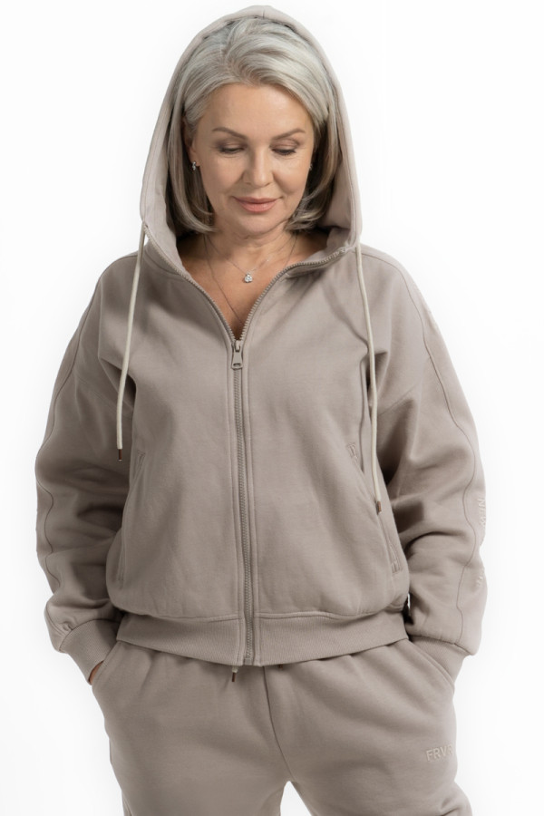 Спортивний костюм жіночий Freever NF 5619 бежевий, Фото №3- freever.ua
