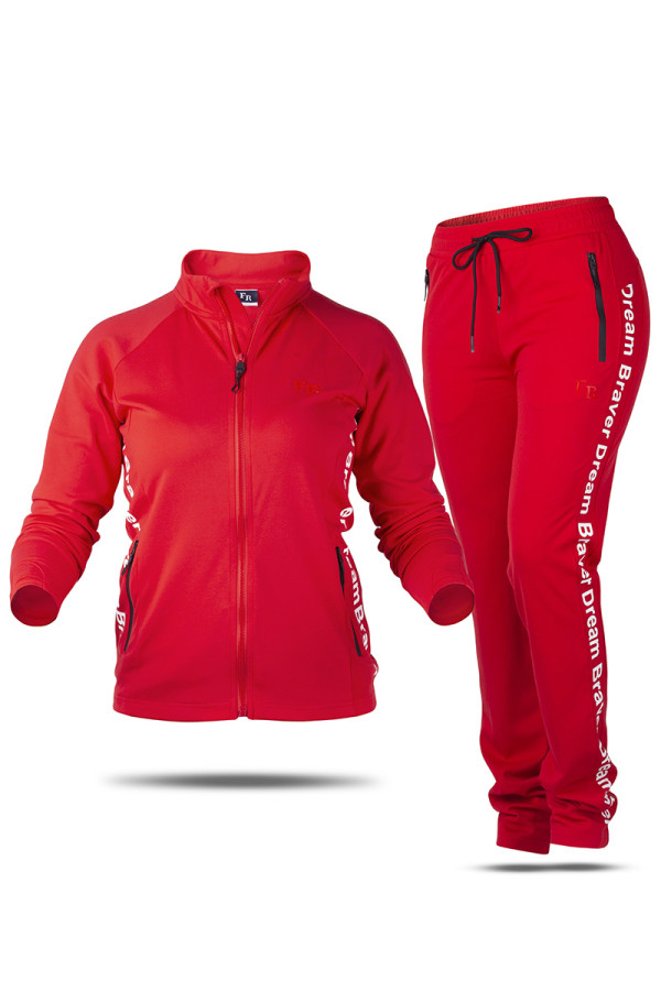 Спортивный костюм женский Freever GF 5708 красный, Фото №3 - freever.ua