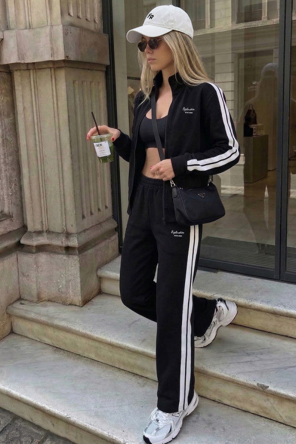 Жіночий спортивний костюм Freever NF 5721 чорний, Фото №2- freever.ua