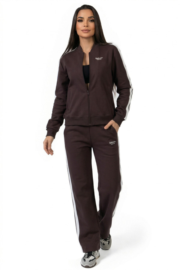 Жіночий спортивний костюм Freever NF 5721 коричневий, Фото №3- freever.ua