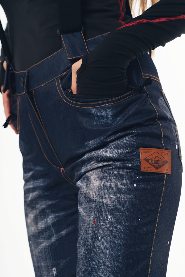 Гірськолижні штани жіночі Freever GF 6706 джинсовий принт, Фото №6 - freever.ua