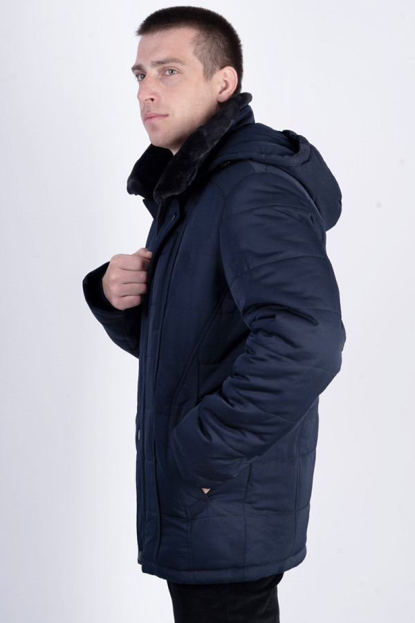 Куртка чоловіча зимова J7006 синя, Фото №2 - freever.ua