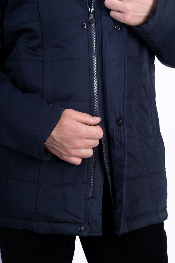 Куртка чоловіча зимова J7006 синя, Фото №5 - freever.ua