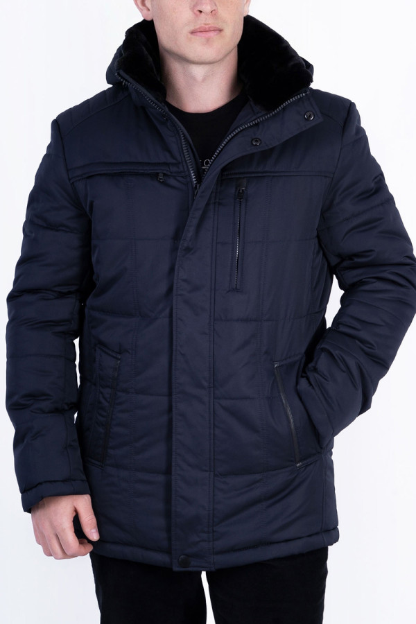 Куртка чоловіча зимова J7007 синя - freever.ua
