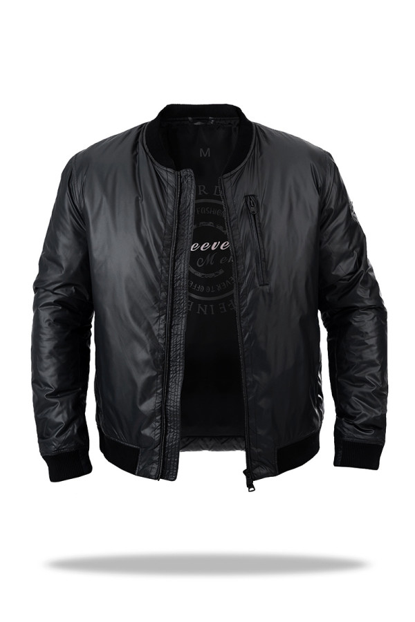 Куртка бомбер мужская Freever SF 70392 черная - freever.ua