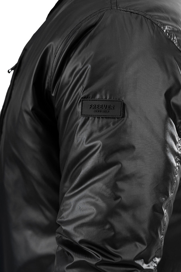 Куртка бомбер чоловіча Freever SF 70392 чорна, Фото №6 - freever.ua
