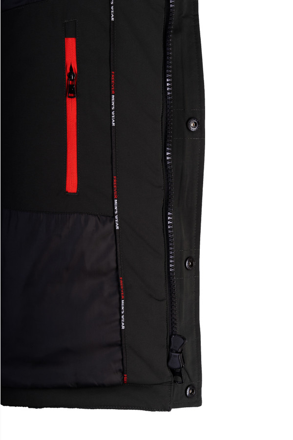 Демісезонна куртка чоловіча Freever WF 70559 чорна, Фото №8 - freever.ua