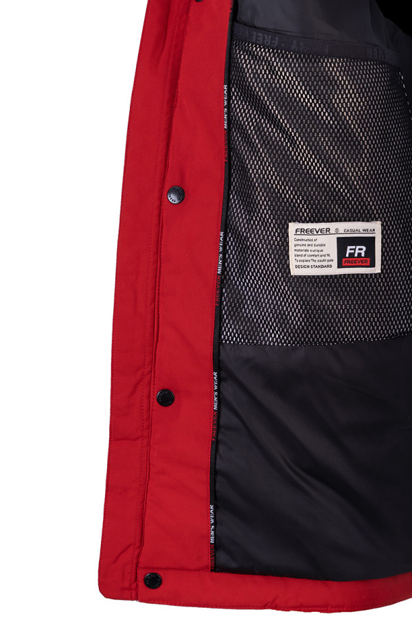 Демисезонная куртка мужская Freever WF 70559 красная, Фото №12 - freever.ua