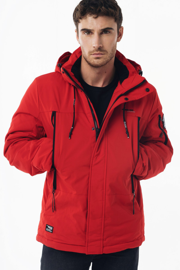 Демісезонна куртка чоловіча Freever WF 70559 червона, Фото №3 - freever.ua