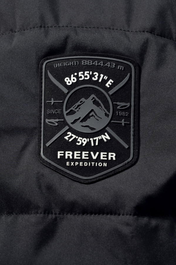 Зимова куртка чоловіча (батал) Freever UF 70806 чорна, Фото №8- freever.ua