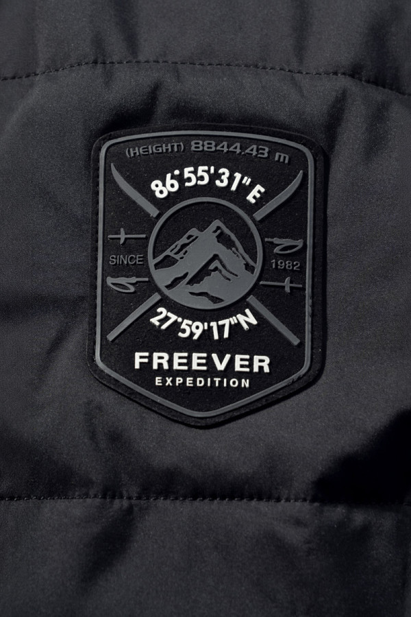 Зимова куртка чоловіча (батал) Freever UF 70806 чорна, Фото №9- freever.ua