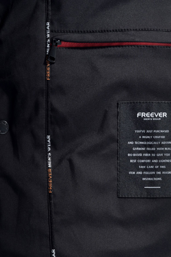Зимова куртка чоловіча (батал) Freever UF 70806 чорна, Фото №8- freever.ua