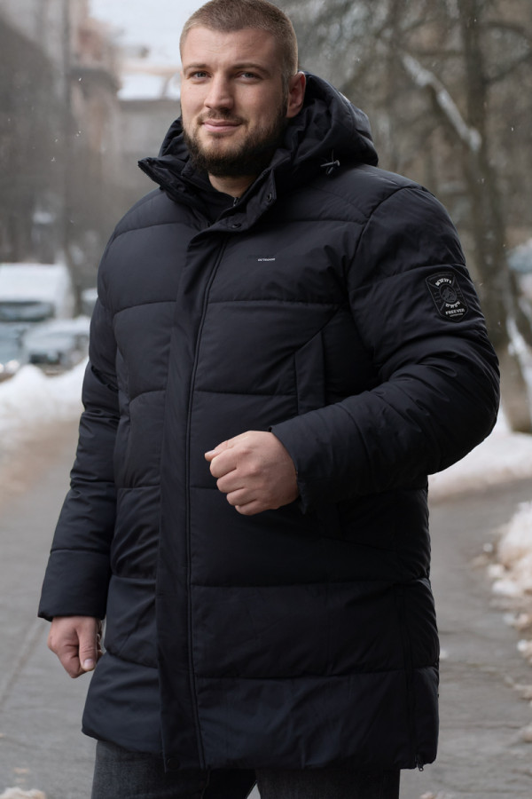 Зимова куртка чоловіча (батал) Freever UF 70806 чорна