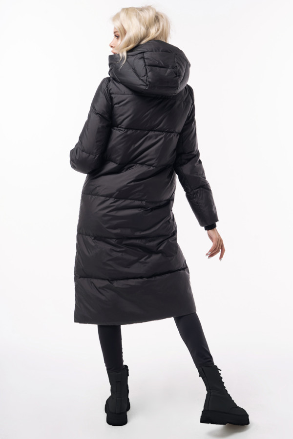 Пальто пуховое женское Freever WF 71583 черное, Фото №5 - freever.ua