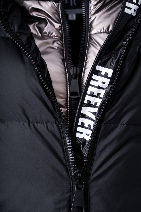 Пальто пухове жіноче Freever WF 71583 чорне, Фото №7 - freever.ua