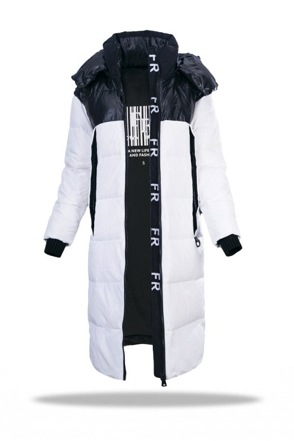 Пальто пуховое женское Freever WF 71673 белое, Фото №2 - freever.ua