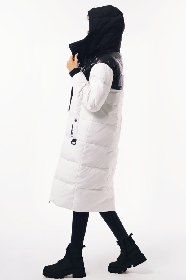 Пальто пухове жіноче Freever WF 71673 біле, Фото №3 - freever.ua